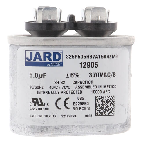 JARD 5.0MFD Oval Capacitor (370V)