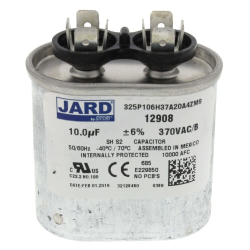 JARD 10.0MFD Oval Capacitor (370V)