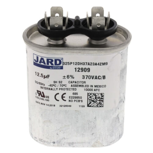 JARD 12.5MFD Oval Capacitor (370V)