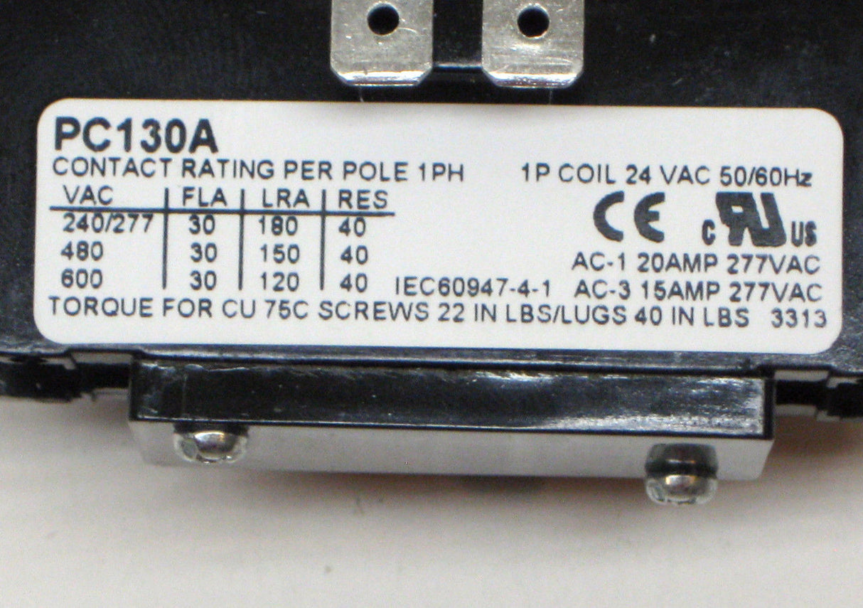 PC130A MAGNECTIC CONTACTOR 24V 50/60