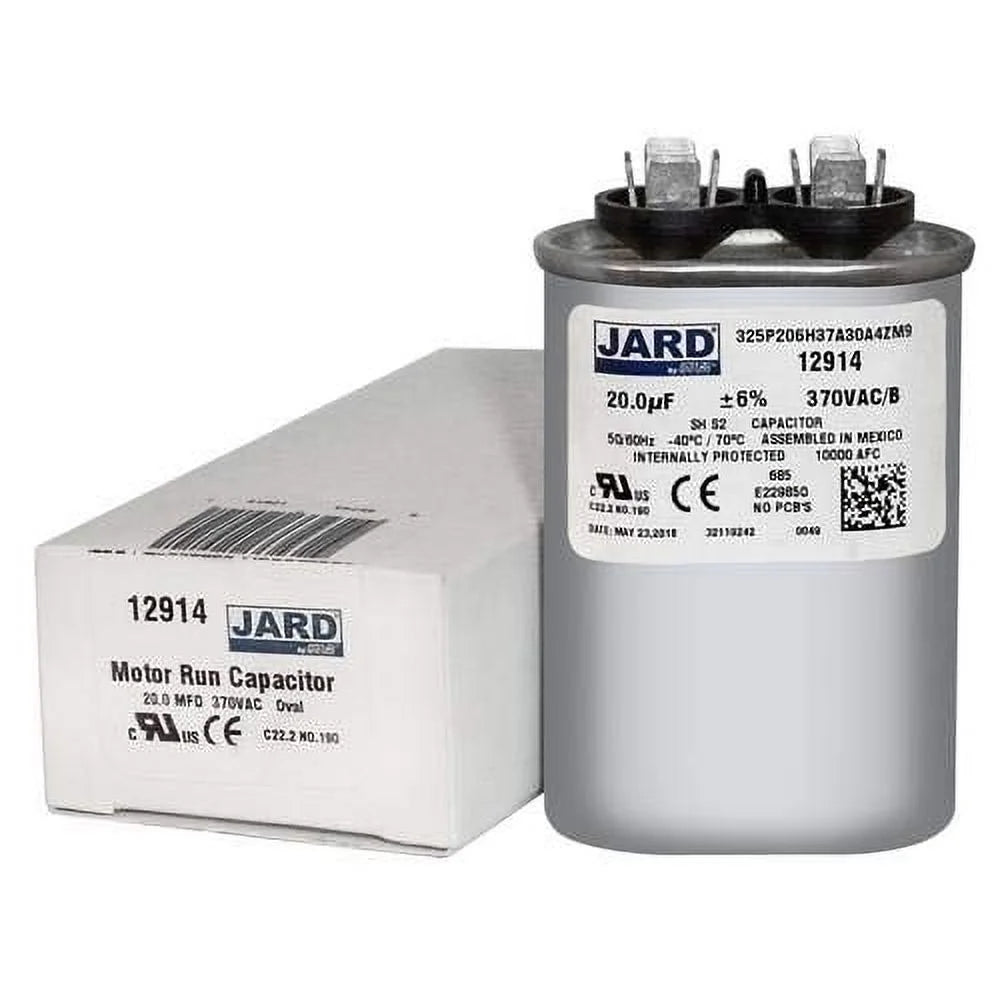 JARD 20.0 MFD Oval Run Capacitor (370V)