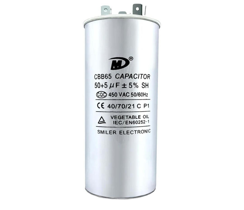 CBB65 50+5UF Round Dual Capacitor 50\60 Hz 450V