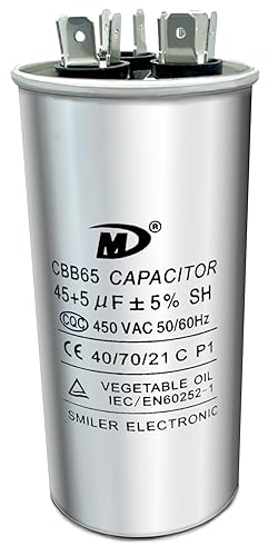 CBB65 45+5UF Round Dual Capacitor 50\60 Hz 450V