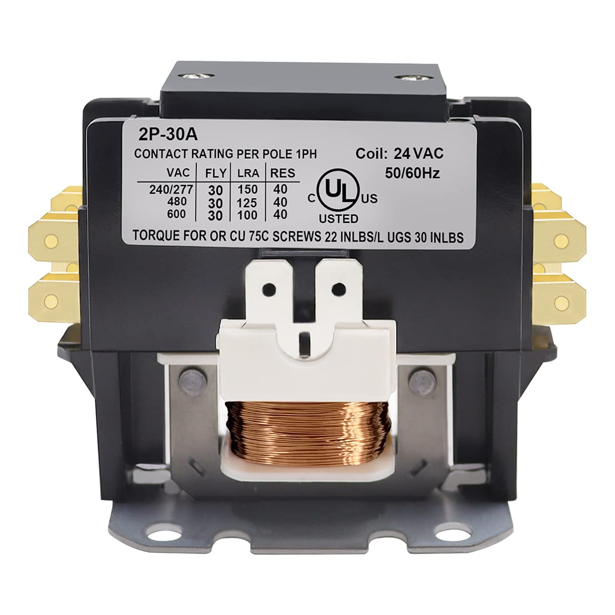 HUNGSO 2P-30A DEFINITE PURPOSE CONTACTOR 24V 50/60HZ